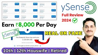 Earn ₹8000d  Ysense How To Earn  Work From Home Jobs  Ysense Payment Proof Online Jobs At Home [upl. by Anez]