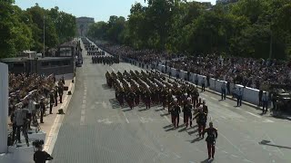 Début du défilé du 14 juillet à Paris  AFP Images [upl. by Obla86]