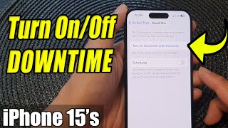 iPhone 1515 Pro Max How to Turn OnOff DOWNTIME [upl. by Atikihc362]