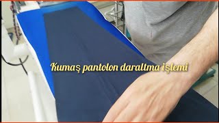 Kumaş pantolon paça daraltma ve KISALTMA işlemi [upl. by Tamiko]