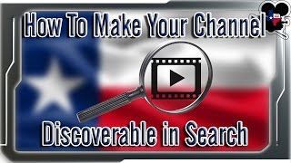 How To Make Your YouTube Channel Discoverable in Search [upl. by Crissy]