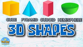 Geometrical Shapes 3D  Cube Pyramid [upl. by Corvin]