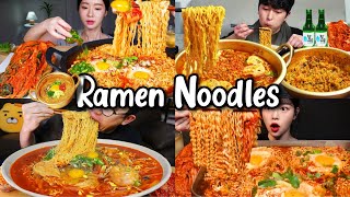 ASMR eating Ramen Noodles Compilation  Mukbang [upl. by Birmingham]