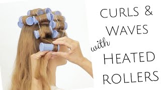 Curling with hot rollers Use your hair rollers amp create corkscrew curls amp Hollywood waves [upl. by Kaile]