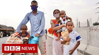 Coronavirus India Death and despair as migrant workers flee cities  BBC News [upl. by Amos]