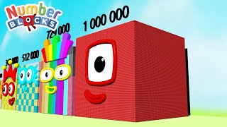 Numberblocks COMPARISON Full Episodes Tall 1000 vs 1000 MILLION  Learn to Count Big Numbers 3 [upl. by Gracye]