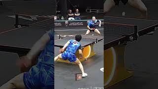 🏓🤯Simon Gauzys Stunning Backhand Ends Rally A MustWatch pingpong viralvideo shorts [upl. by Neelcaj238]