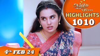 Anbe Vaa Serial  EP 1010 Highlights  4th Feb 2024  Virat  Shree Gopika  Saregama TV Shows Tamil [upl. by Zacks]