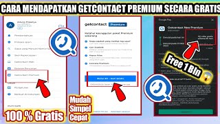 Cara Mendapatkan Getcontact Premium Secara Gratis [upl. by Melak168]