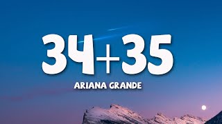 Ariana Grande  3435 Lyrics [upl. by Rodrigo]