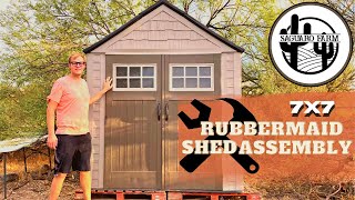 7x7 Rubbermaid Shed Assembly [upl. by Anipsed595]