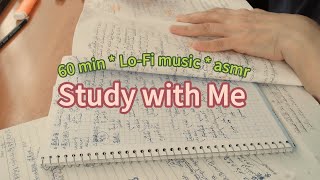 Study With Me 60 Min no break Lofi ASMR  real time｜motivation [upl. by Tavie]