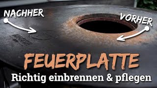 Feuerplatte richtig einbrennen und Rost entfernen  AZK Fail [upl. by Gine]