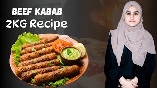 2KG Beef kabab recipe ❤️ commercial recipe 🥰  Apna Karobar Karyn💯 [upl. by Tnahsarp]