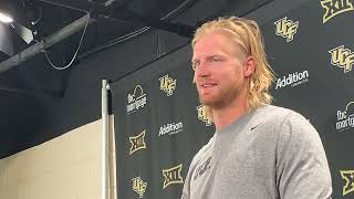 2024 UCF Football Weekly Presser  West Virginia LB Ethan Barr [upl. by Cirted823]