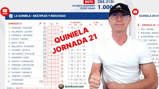 ¡Las Mejores Apuestas para la Jornada 21 de la Quiniela [upl. by Ahsini566]