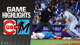 Cubs vs Marlins Game Highlights 82524  MLB Highlights [upl. by Ettari]