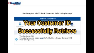 Hdfc bank Customer ID kaise nikale  How to know your hdfc bank account customer ID Techkamboj [upl. by Ianahs582]