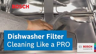 How to Clean Your Bosch Dishwasher Filter Like a Pro  Bosch Home USA [upl. by Burrell427]