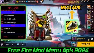 free fire mod menu apk ✅ free fire mod apk 2024  how to get unlimited Diamonds  AK HACKS YT [upl. by Ecienal737]