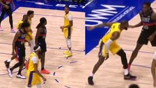 LEBRON GOES AT ISAIAH STEWART amp GETS CALLED FOR A TECH FOUL AFTER INCIDENT [upl. by Butler]