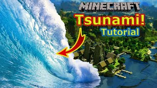 How to make TSUNAMI in Minecraft Bedrock and Java Edition [upl. by Nirual296]