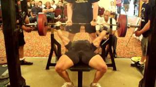 Greg quotMutantquot Doucette WPC 90 kg world record 221kg bench press raw [upl. by Stefanac]