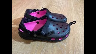 Post malone crocs Review on feet  black duet max 2 [upl. by Medorra]