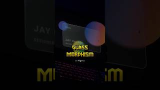 Figma Tutorial Glass Morphism [upl. by Margette]