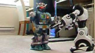 Robot Deathmatch Robosapien vs HapPKid Robot [upl. by Sybilla518]