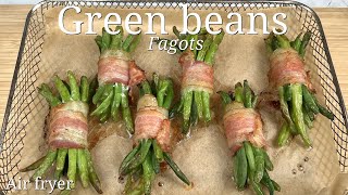 Green bean bundles Air fryer  Fagots de haricot [upl. by Enilesoj]