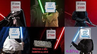 Фанатские войны Ryzen 3600 vs i5 9500f vs 3500 vs 9400f vs 1650v2 [upl. by Jem951]