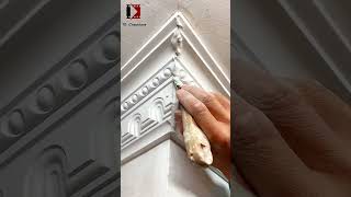 Ceiling corner crown design molding fixing 🔥construction design tech techno shorts short [upl. by Emyaj]