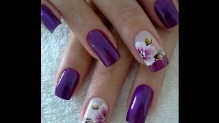 BONITAS UÑAS DECORADAS CON FLORES [upl. by Anilac978]