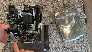 50 AMD Ryzen Board AsRock A320MHDV Unboxing And Overview [upl. by Horwath]