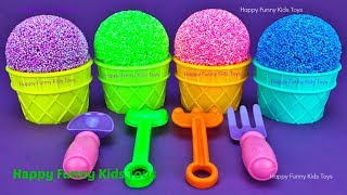 Play Foam Ice Cream Cups Surprise Eggs Trolls Zuru 5 Surprise Toys [upl. by Lemcke30]