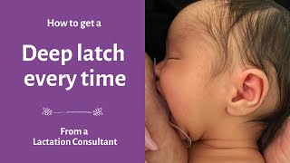 Breastfeeding latch  Deep Latch Technique  What you NEED to know to get a comfortable latch [upl. by Neved]