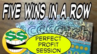 New 3 Million Cash 5 wins in a row Lottery scratch tickets [upl. by Kcarb11]