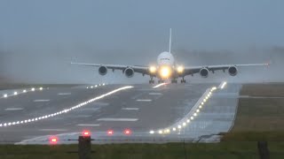 93mph Storm Darragh Birmingham Airport pilots battle strong winds [upl. by Watts417]