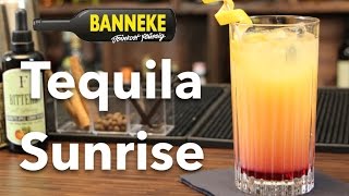 Tequila Sunrise  Tequila Cocktail selber mixen  Schüttelschule by Banneke [upl. by Nairahcaz]