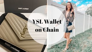 MY FIRST YSL WALLET ON CHAIN  NEW LUXURY UNBOXING [upl. by Lazar]