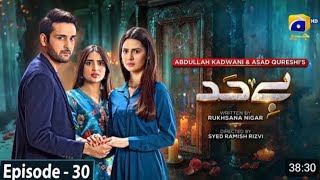 Bayhadh Episode 30  7 August 2024  Latest Episode 31 Saboor Aly  Affan Waheed  RubiJalal [upl. by Idissak]