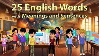 25 English words with Meanings and Sentences [upl. by Alithia881]