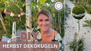 DIY  HERBST DEKO KUGELN  3 GENIALE VARIANTEN zum Hängen Stecken und Stellen [upl. by Koy]