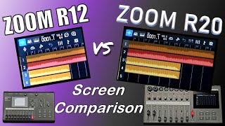 ZOOM R12 and R20 screen comparison [upl. by Ramar]