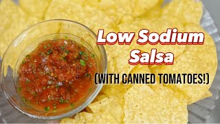 Low Sodium Salsa With Canned Tomatoes [upl. by Marwin]