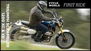 2019 Triumph Scrambler 1200 XC And XE Review  First Ride [upl. by Belanger497]