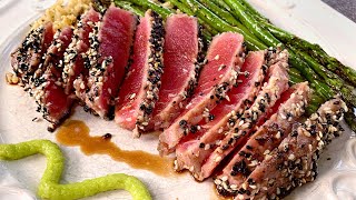 Seared Ahi Tuna Steaks on the Big Green Egg [upl. by Anitsrhc]