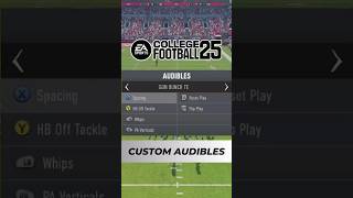 How To Save Custom Audibles CFB 25 shorts collegefootball25 cfb25 easportscollegefootball [upl. by Adella539]