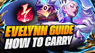 EVELYNN  ESCAPE LOW ELO  TIPS  TRICKS  CHALLENGER EVELYNN GUIDE [upl. by Morgun986]